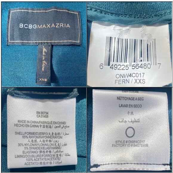 BCBGMaxAzria Fern Green Zip-Front Moto Jacket - Size XXS - Picture 16 of 16